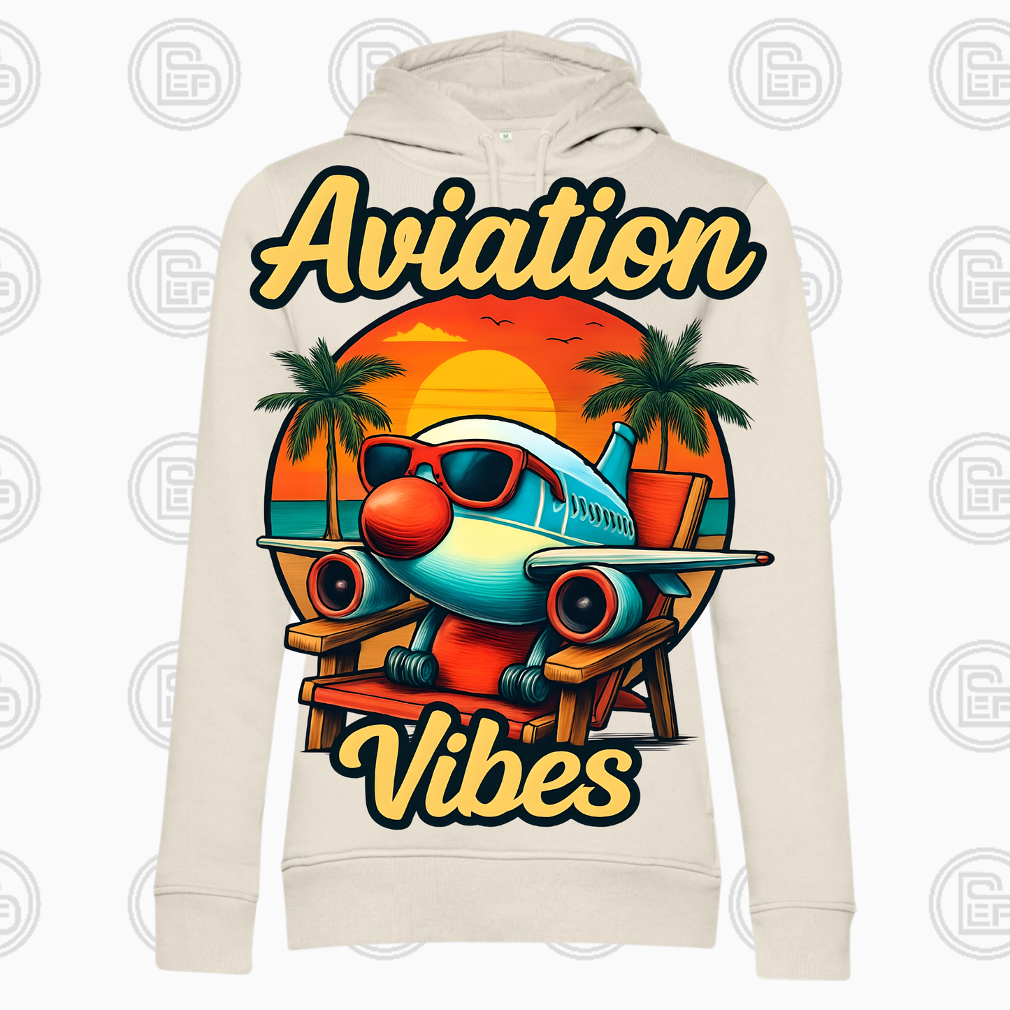 AVIATION VIBES HOODIE ( large print)